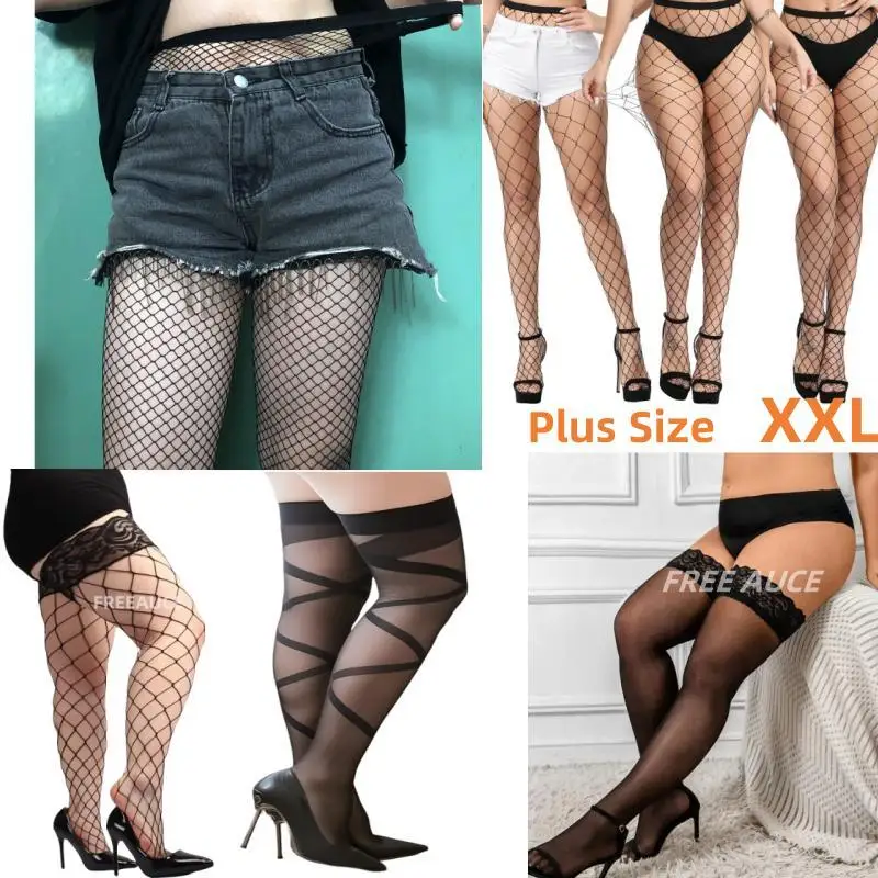 

Women Fishnet Stockings Sexy Fat Lace Lingerie Plus Size