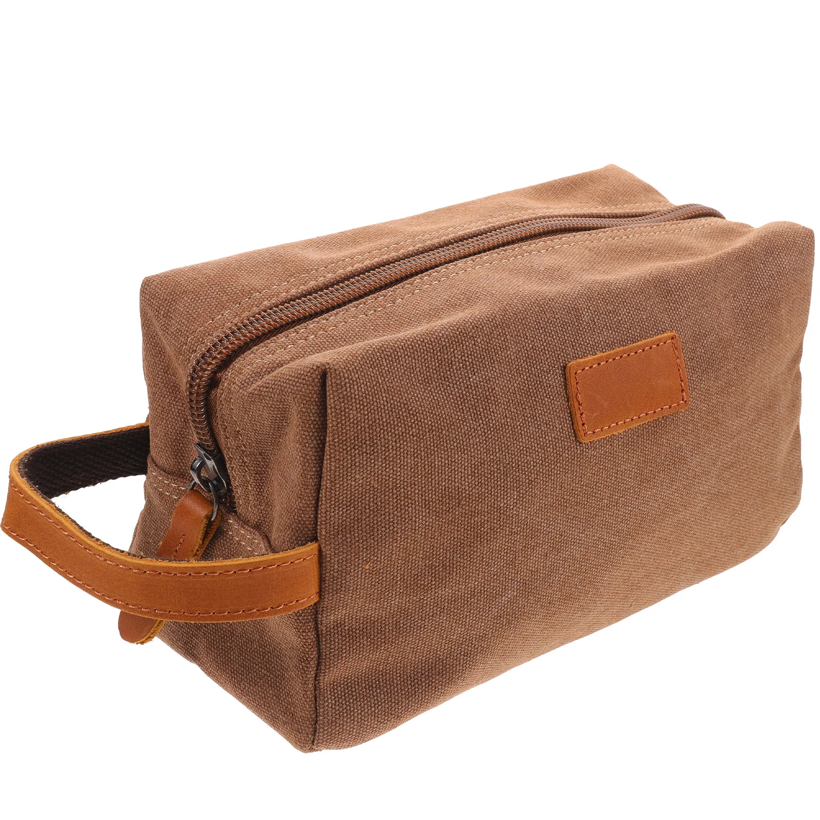 

Makeup Bag Waterproof Canvas Storage Travel for Women Traveling Case Wallet Coffee Miss