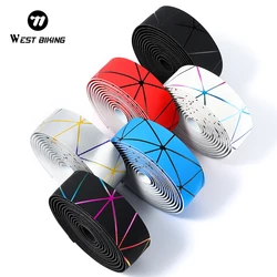 WEST BIKING Soft Bike Handlebar Tape EVA Shock Absorption Bicycle Handlebar Tape Anti-slip Cycling Wrap End Plug Accessories