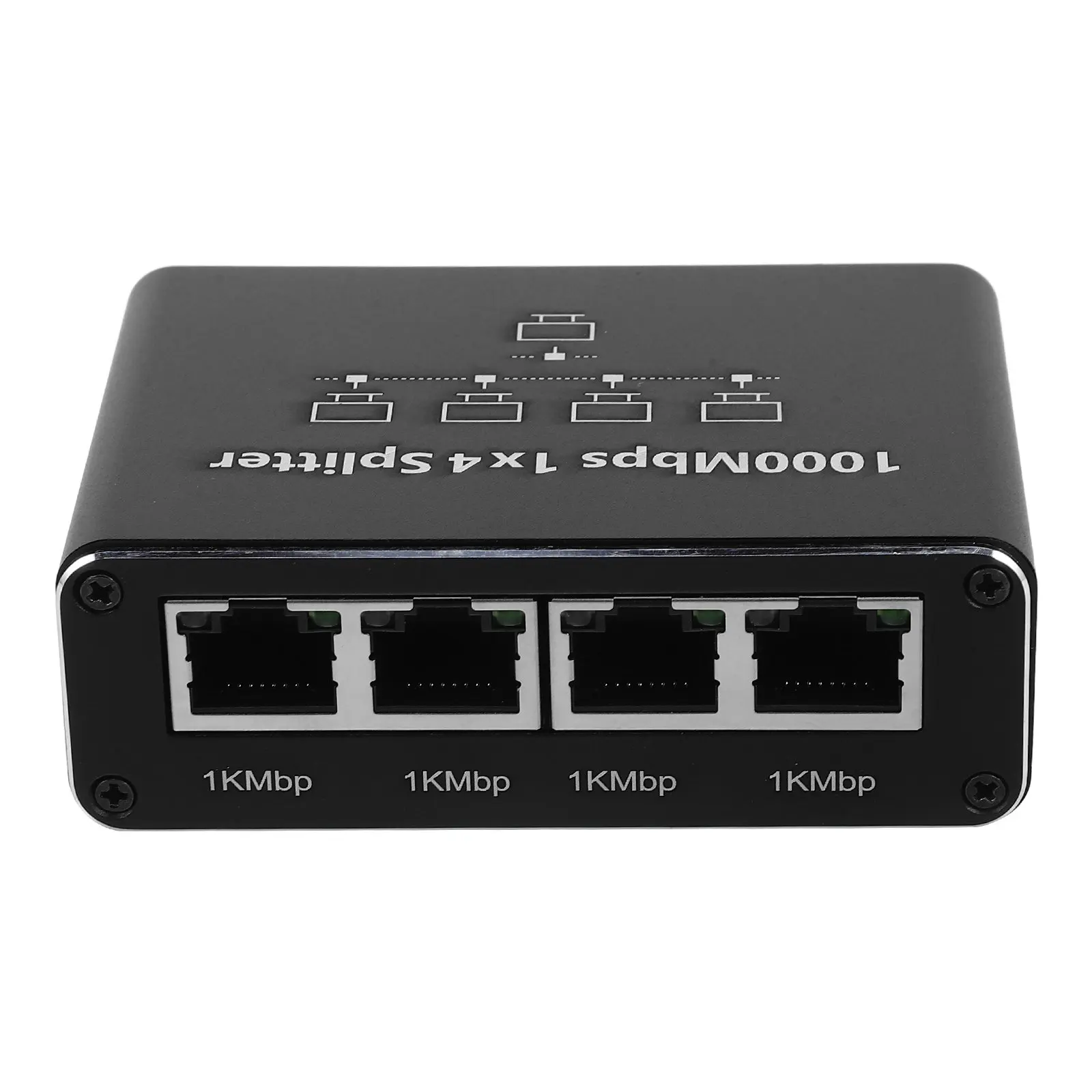 Gigabit Ethernet Splitter 1 to 4 Adapter Multi Device Sharing Rj45 Port Expander Stable Signal Transmission