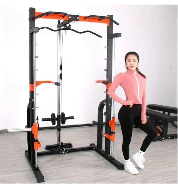 Multifunctional weightlifting rack rack bench press rack Smith gantry weightlifting fitness equipment pull-up