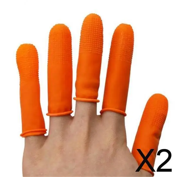 2-4pack 100Pieces Disposable Latex Non-Slip Fingertips Gloves Set