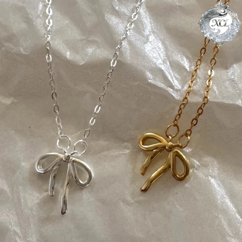 

Серебряный кулон-подвеска XCL из 100% серебра S925, водонепроницаемое модное украшение, изящный подарок, цепочка на ключицу для женщин и девушек