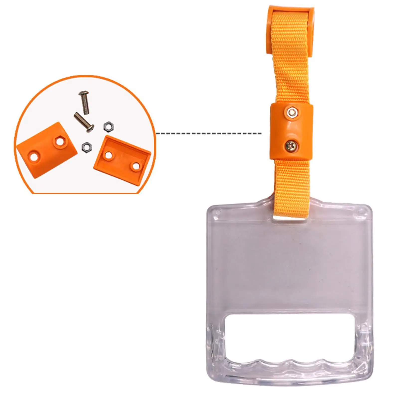 Clear Vehicle Handle Ring Sturdy Car Grab Handle Non Slip PC Strap for Public Transport Bus and Train