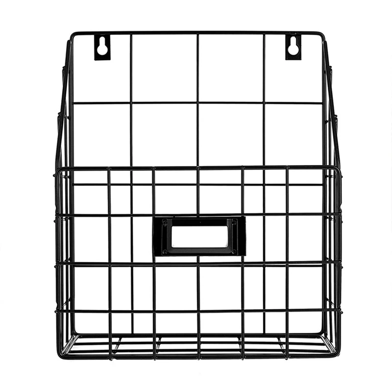 6X Wire Mail Basket - Wall Mounted Hanging Folder/Document Organizer - Economic & Easy To Install Tray(1 Slot)