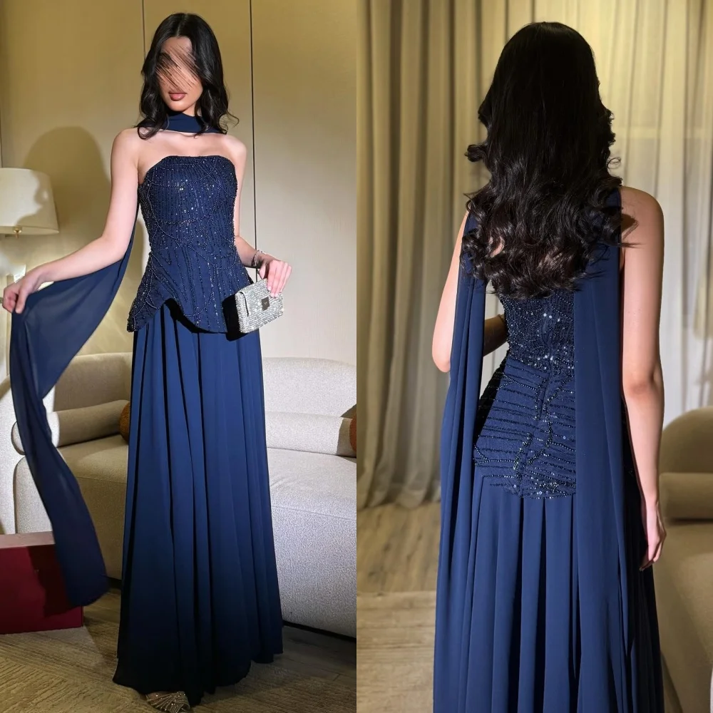 

Customized Elegant Fashion Rhinestone Beading Straight Strapless Long Dresses Bespoke Occasion Dresses Sizes Available Matching