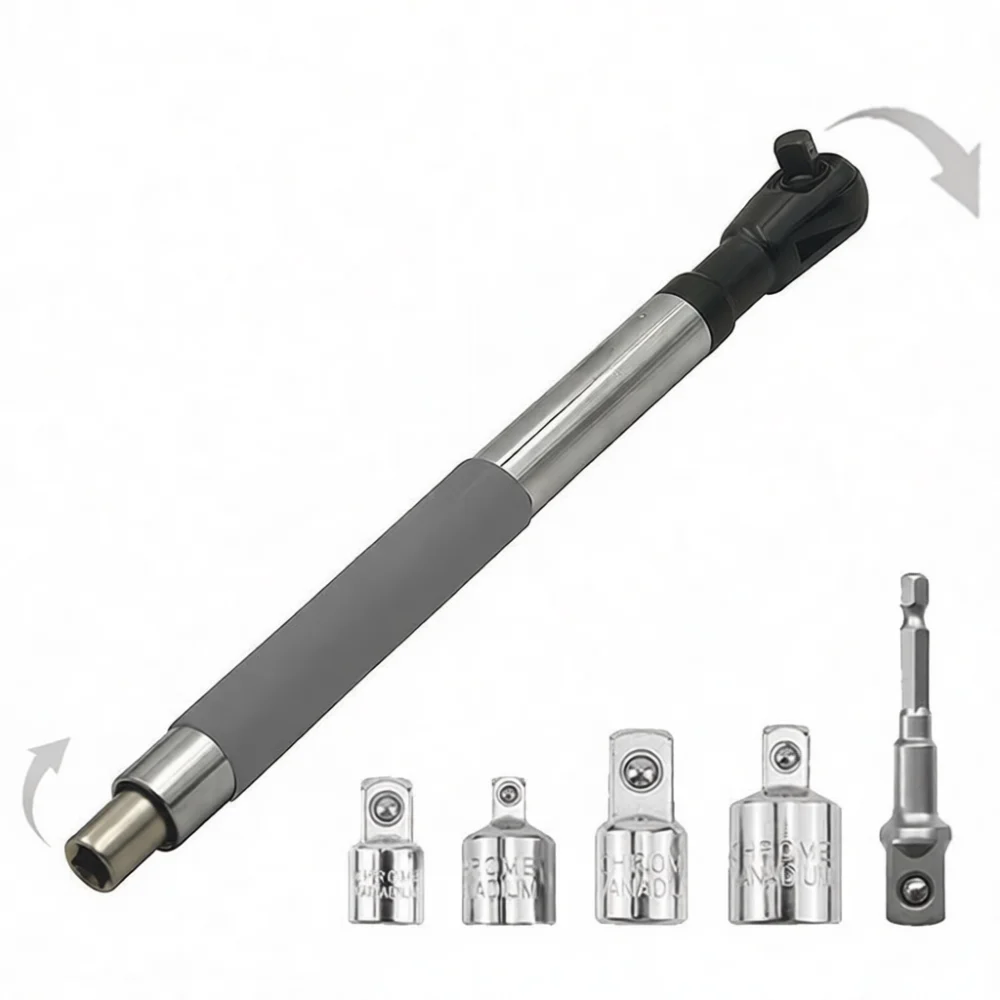 Extended Ratchet Wrench Handle 1 2 3 8 Drive Auto Car Repair Tool Set Chrome Vanadium Steel Deep Reach Mechanic Hardware