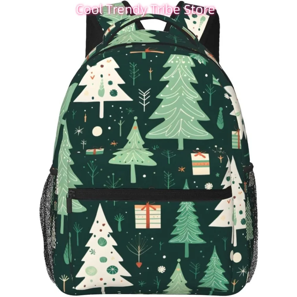

Сумка для ноутбука «Снова в школу», зеленая рождественская елка, подарки, легкий рюкзак для ноутбука, легкий многоцелевой дорожный повседневный рюкзак
