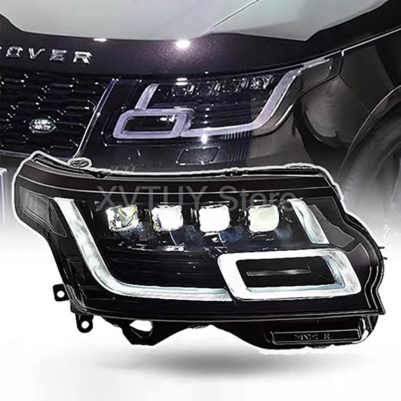 

Фары для Range Rover 2014-2017, светодиодные фары в сборе, внедорожник Land Rover, обновленные передние лампы, 4-глазый указатель поворота, автоаксессуары