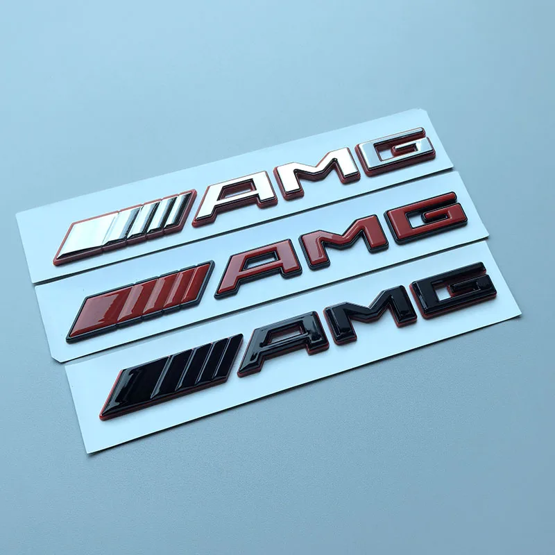 19.5cm for Mercedes Benz AMG C63 E63 A45 GLE63 700 800 900 Rocket Trunk Lid Nameplate Logo Flat Two Layers Dual Colors Sticker