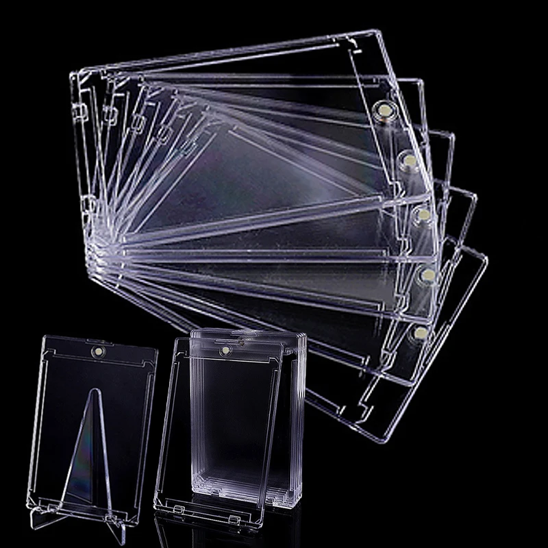 トレーディングカード用磁気カードホルダー ハードケースプロテクター アクリル透明保護スリーブ ゲーム野球スポーツカード用