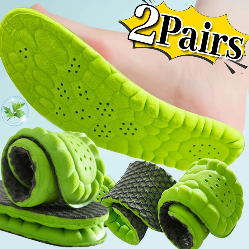 Comfortble Shoe Insoles Sole Inserts Breathable Memory Foam Insoles for Women Men with Arch Support Orthopedic Massage Insoles
