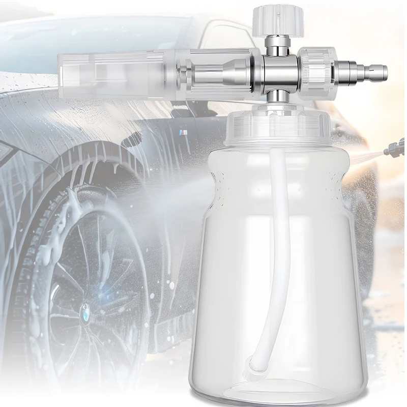 Car Wash Snow Foam Lance 1/4′′ Quick Connect Pressure Foam Cannon - Adjustable Foam Sprayer Foam Generator for Car Washer