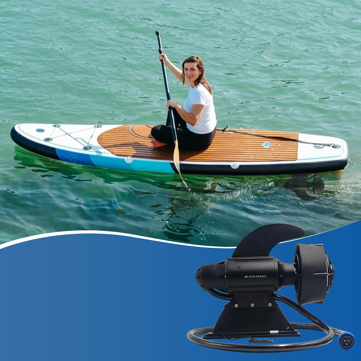 

High Power Electric Stand-Up Paddle Board Fin Motor With Remote Control For Surfing And SUP, 600W DC24V Brushless Motor