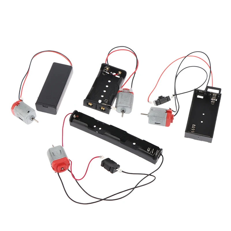 1Set 130 مجموعة المحرك مع 2x حافظة بطاريات ومفتاح 16500 دورة في الدقيقة صغيرة لتقوم بها بنفسك نماذج دوائر المحرك الإلكترونية عدة