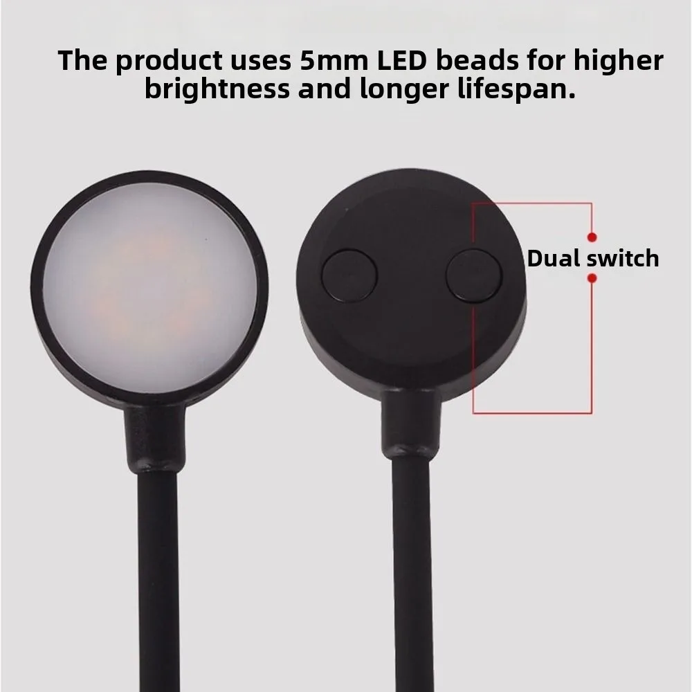 9/18 المصابيح LED كليب على ضوء القراءة تصميم معقوفة مرنة 4 لون ضوء المشبك ليلة القراءة مصباح حماية العين