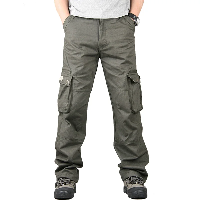 

Cotton Cargo Pants Men Casual Long Trousers 2023 New Spring Multi Pocket Pantalon Homme Military Tactical Pants Men's Clothing