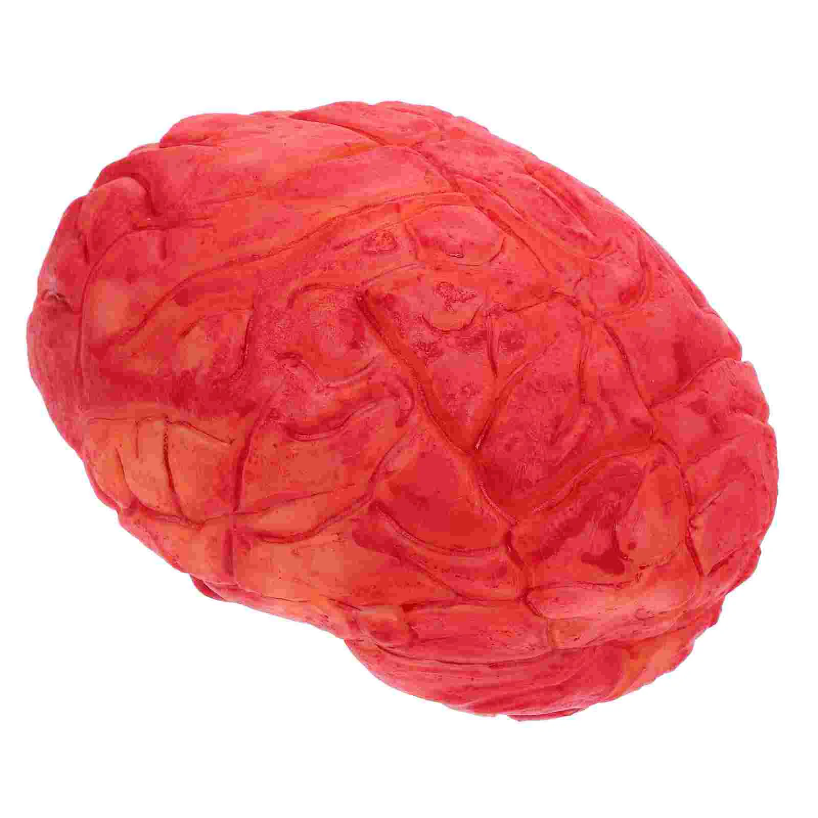 Halloween Simulation Brain Haunted House Decorations Fake Party Props Pillar Bloody Vinyl Dark Red