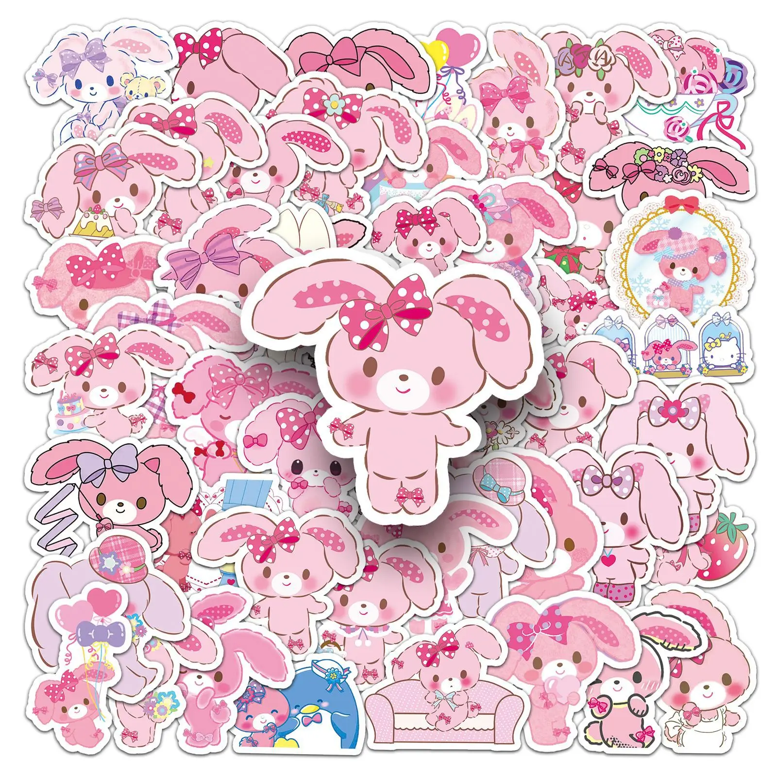 50 Stück Cartoon Bonbonribbon Aufkleber DIY Aufkleber Scrapbooking Telefon Gepäck Skateboard Vinyl Wasserdichte Graffiti Aufkleber