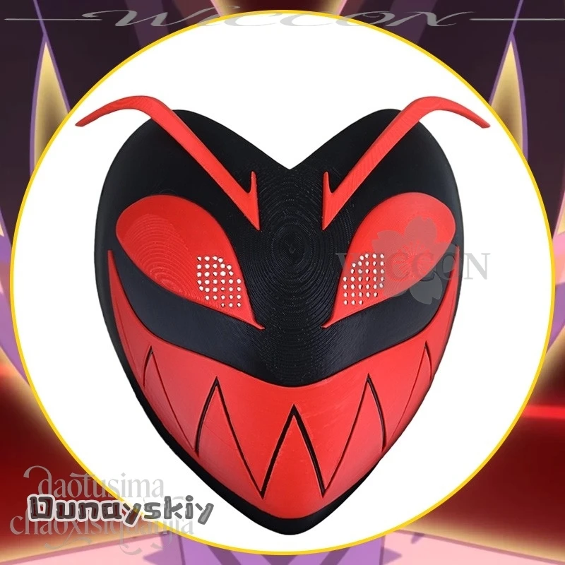 لتقوم بها بنفسك Ss @ أنيمي فندق هاسبين تأثيري آدم ثلاثية الأبعاد حمض البوليلاكتيك قناع الدعائم اكسسوارات أصفر أبيض أحمر شيطان على قناع الملاك هالوين #4