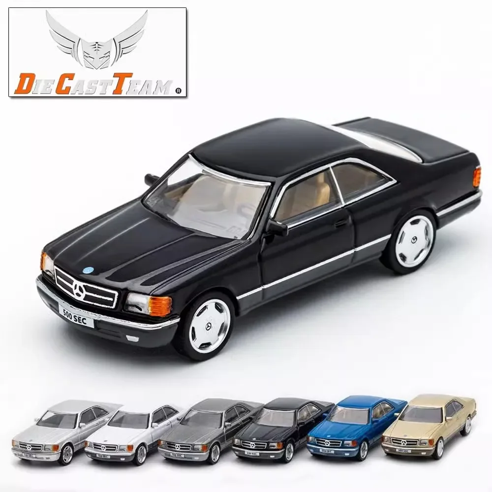 DCT 1/64 Mercedes Benz 500SEC Diecast Automotive Model Ornaments Cas Toys Gift Decorations