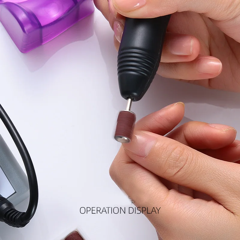 20000 tr/min professionnel perceuse à ongles ensemble limes à ongles forets Gel dissolvant de vernis outils fraises à faible bruit Kit de lime à ongles