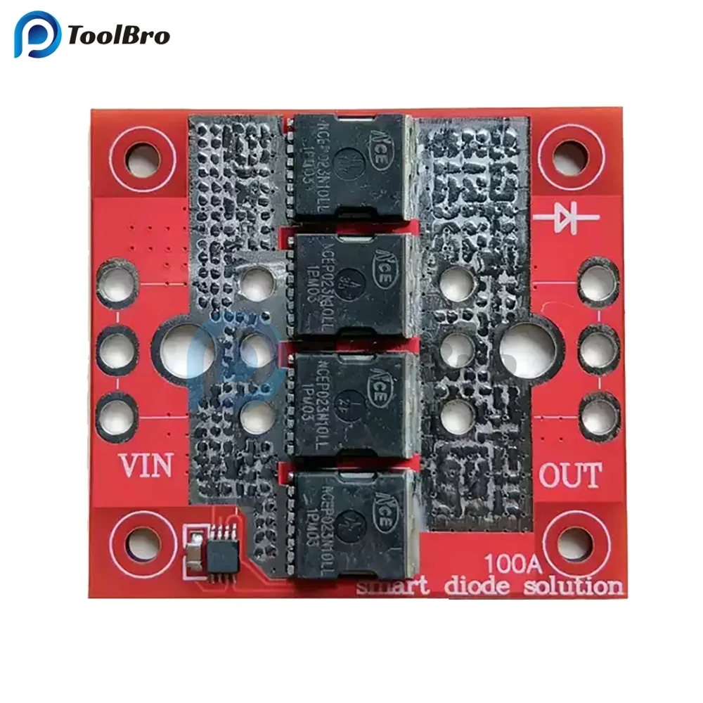 100A Ideal Diode Module Ultra Low Drop-out High Current No Ground No Input Voltage Limit Anti Backflow Charging Board for Solar