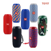 Riding Outdoor Speaker TG117 Portable Bluetooth Wireless Column 10W Bass FM Radio Home Music Player With Storage Bag Travel