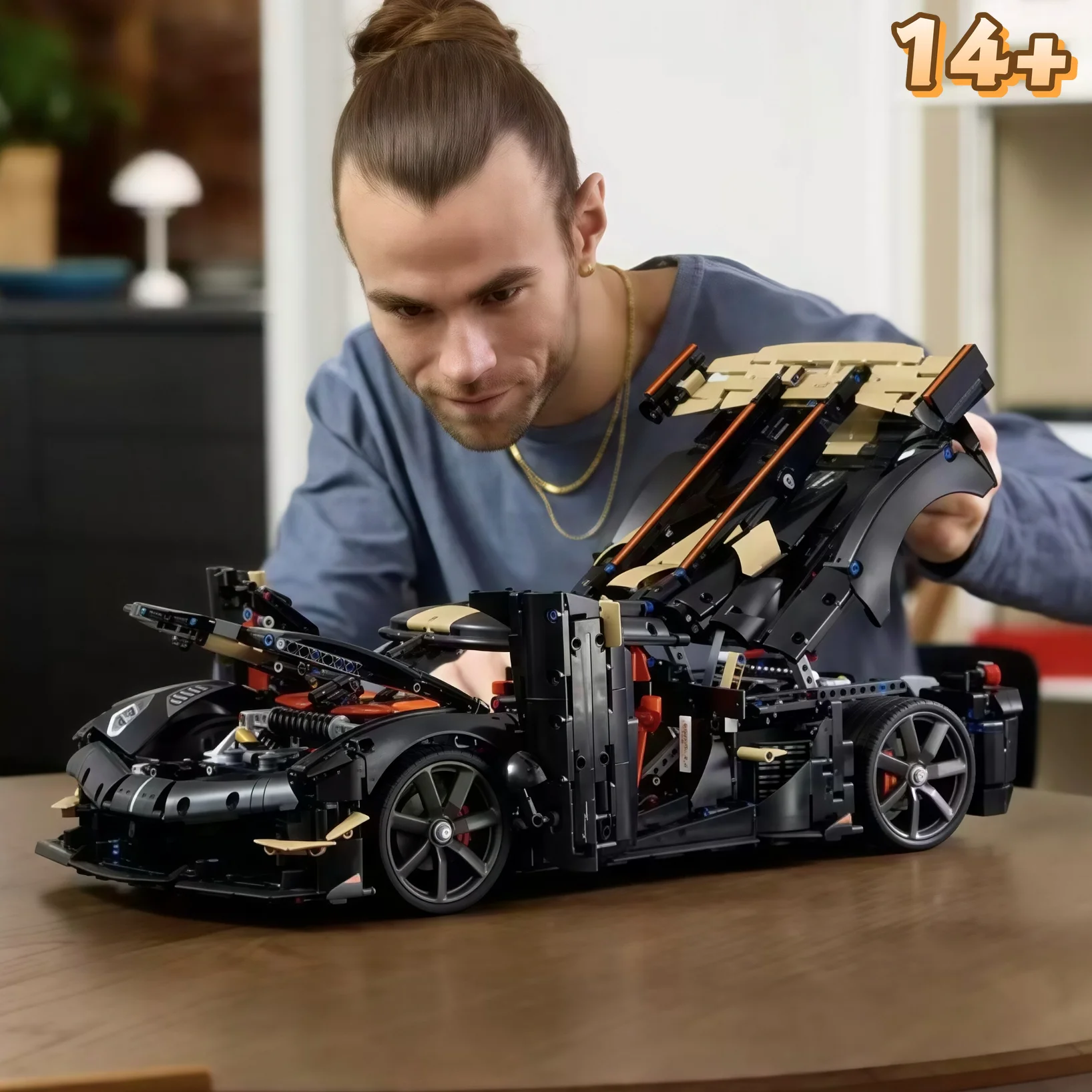 Hot Toys 2026 New 4104pcs Limited HighTech Track Racing Car Megacar Supercar Building Block Puzzle Model Toys For Birthday Gifts