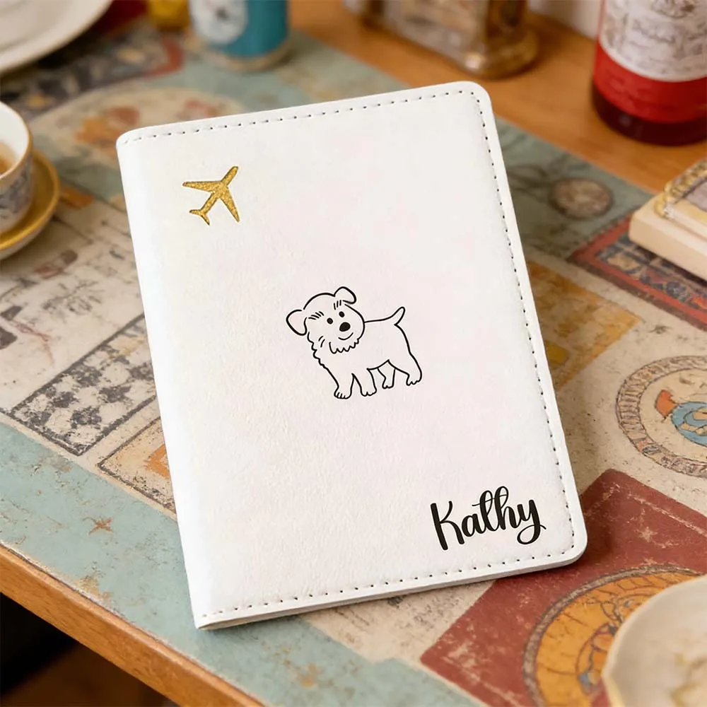 

Персонализированная обложка для паспорта с именем, подарок на День матери, держатель для паспорта из веганской кожи с защитой от RFID, 1 шт.