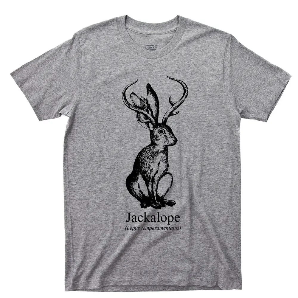 Jackalope T Shirt Bigfoot Loch Ness  Nessie UFO Alien Hiking Camping Tee  High Quality 100%Cotton Short Sleeve