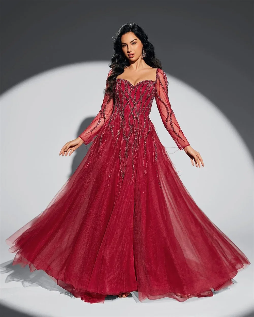 Customized Saudi Arabia Evening Gown Prom Dress Sheer Straps A-line Floor Length Skirts Tulle Bespoke Occasion Dr