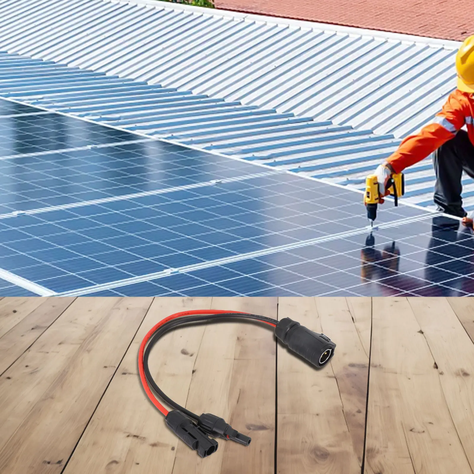 2 Pin Power Connector Adapter Cable 10AWG for Hella Solar Panel Battery Power 40cm Length Designed for Harsh Environments
