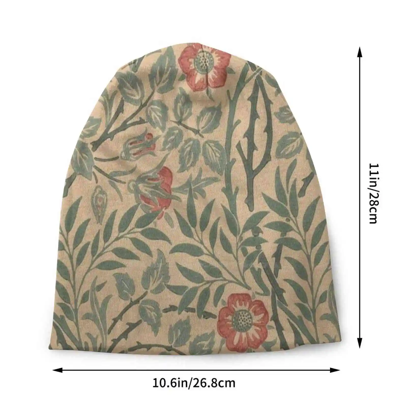 William Morris Flowers Design Knitted Hat Warm Beanie Outdoor Caps William Morris Art William Morris Retro William Morris