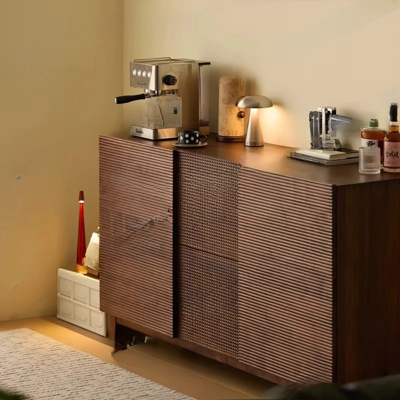 Simple solid wood chest black, dining side, entrance cabinet, furniture