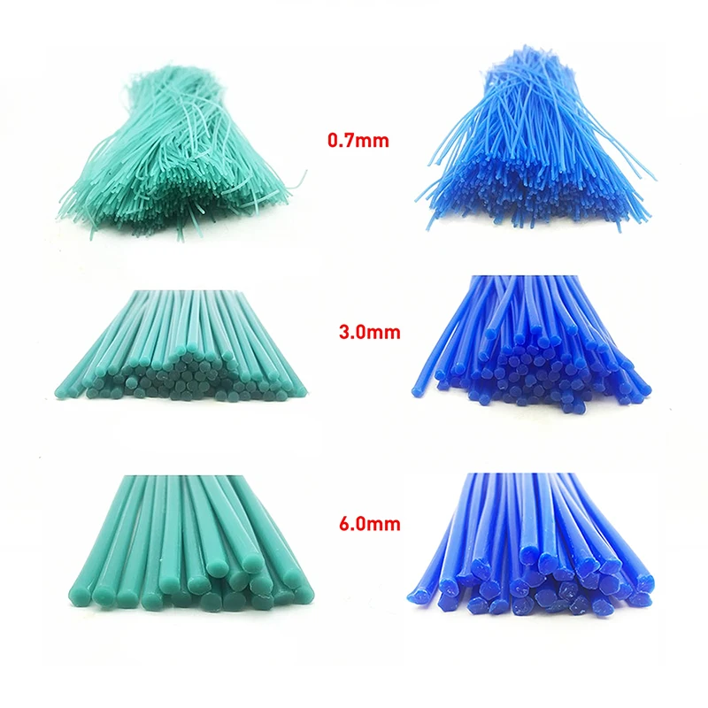 1 Box Wax Line for Ring Modeling Green Blue Jewelry Casting Tools Diameter 0.8/1.0/1.5/2.0/3.0/3.5/4.0/4.5/5.0/6.0mm