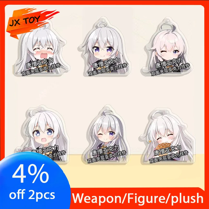 

5cm Elaina Q Statue Acrylic Keychains Accessory Wandering Witch Anmie Peripherals Elaina Figurine Trinkets Collectible Ornaments