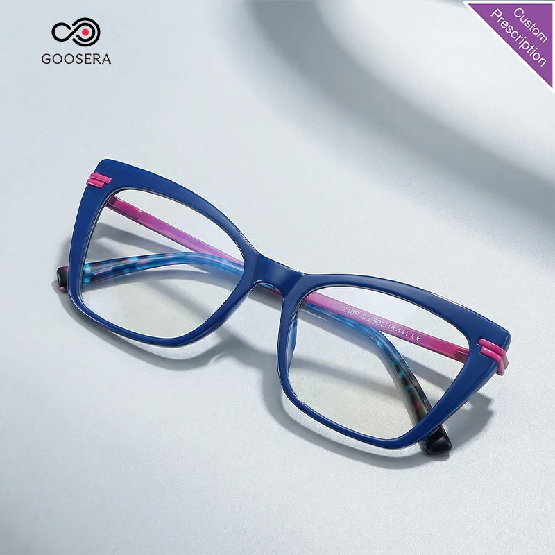 

Stylish Red Frame Simple Geometric Design Optical Clear Reading Glasses Anti Blue Light Sexy Cat Eye Eyeglasses Women