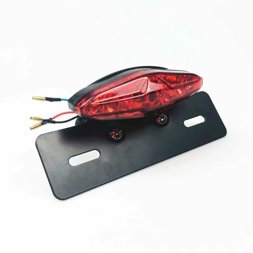 15LED Motorcycle Tail Turn Signal Light Integrated Tail Brake Stop Running License Lamp Universal Motorbike Taillight Assembly