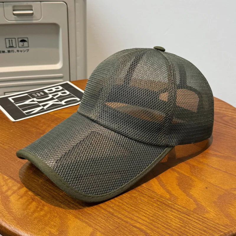 Sommer-Baseballkappe mit Hohlem Rand und Atmungsaktivem Vollnetz, Unisex, Verstellbarer Sonnenhut für Outdoor-Aktivitäten – Detail 10