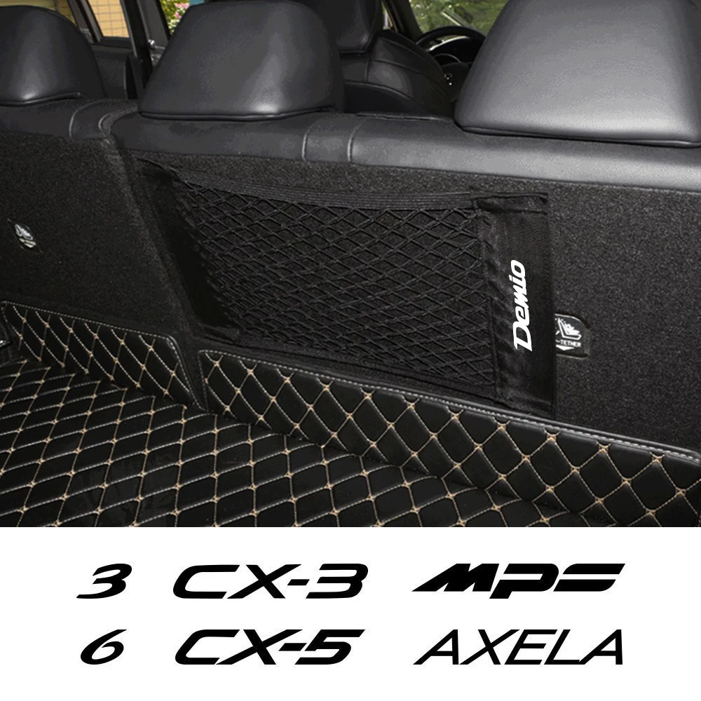 Für Mazda cx30 Cx5 cx3 3 BT50 Mx5 Demio 6 Axela 3 MPS Skyactiv 6 2 Atenza Lagerung Zubehör Auto Stamm Lagerung Net Tasche