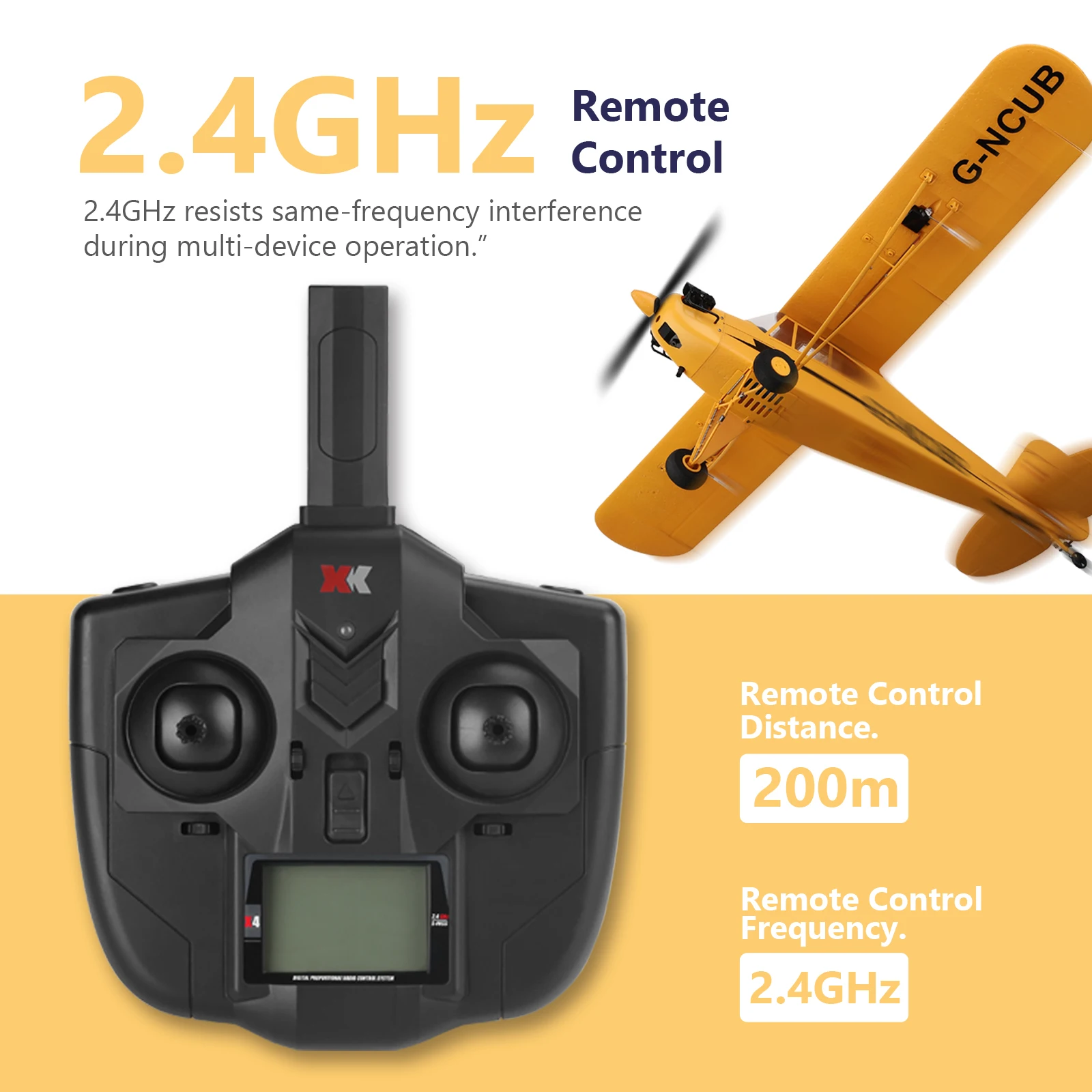 WLtoys A160 J3 RC Plane, 5 Channel RC Airplanes with 3D/6G Mode, 3D Brushless RC Planes with 2 Batteries, Gifts for Adults