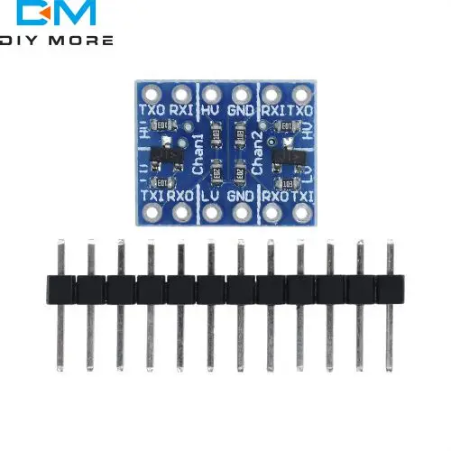 2 Channel IIC I2C Logic Level Converter Bi-Directional Board Module 2 Way DC 5V With Pins For Arduino Raspberry Pi