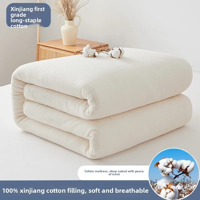 Xinjiang Cotton Thick Winter Quilt Fish Scale Mesh Dorm Room Warmth Core Filling Wholesale Winter Quilt Thickening