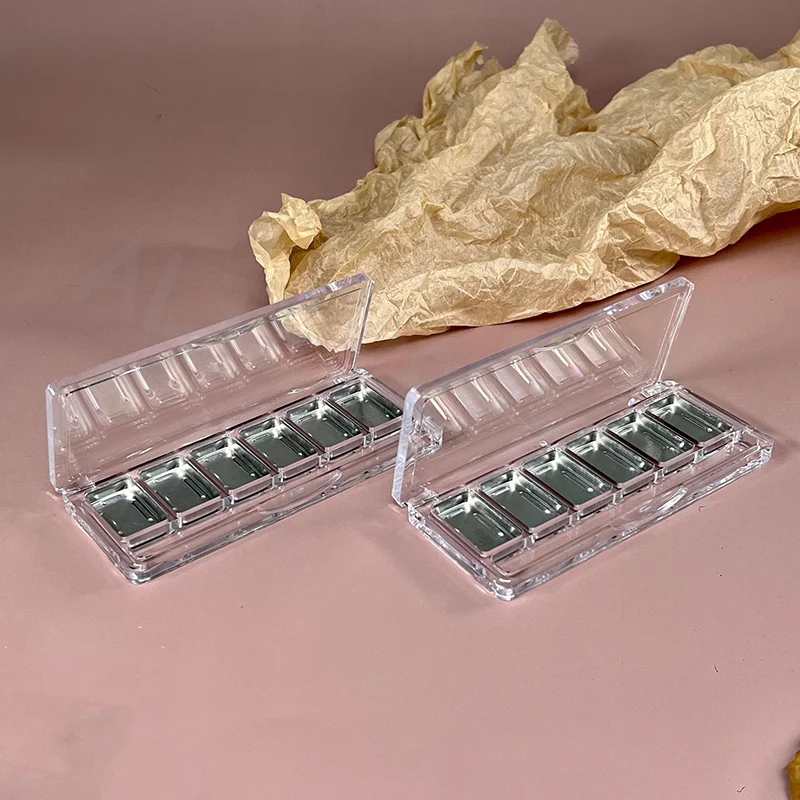 طبق عينيه فارغ لتقوم بها بنفسك أداة تجميل لوحة لتنظيم 6-شبكات أحمر الخدود مستحضرات التجميل حامل لوحة ماكياج إعادة الملء #6