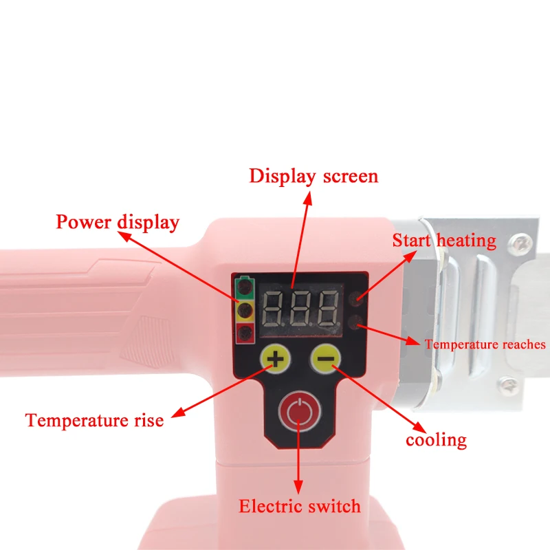 Portable Digital Display PPR Water Pipe Hot Melt Device Plastic Pipe Head Hot Welding Machine For Milwaukee 18V Li-ion Battery