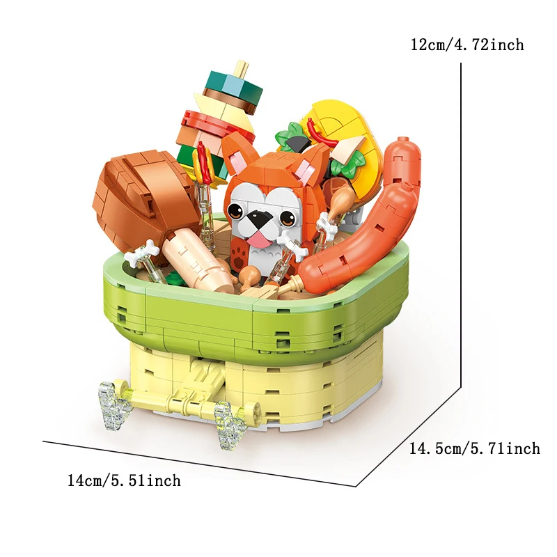 cute pet Building blocks Exquisite ornament creative phone stand ABS plastic Desktop Decoration toys gifts for friends kids