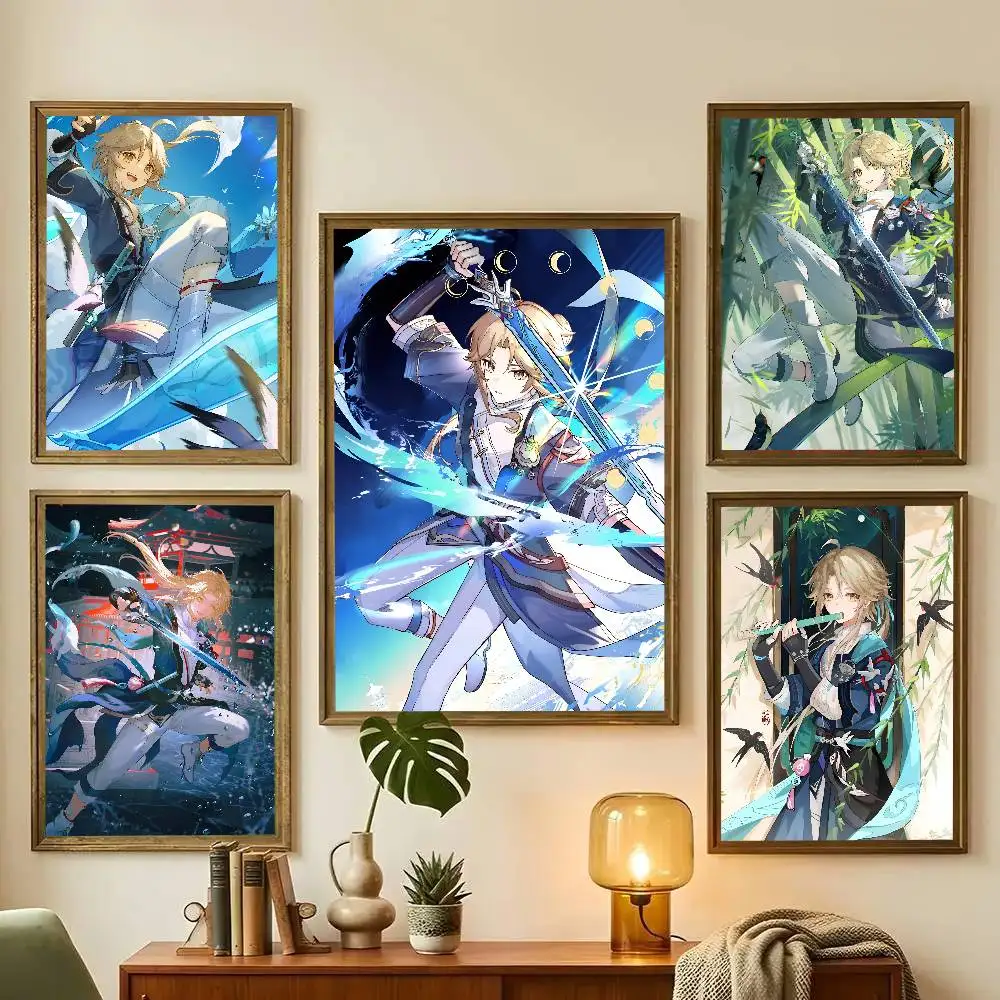 Yanqing Honkai Star Rail Game Poster Art With Prints Home Bedroom Living Room Decoration Gift