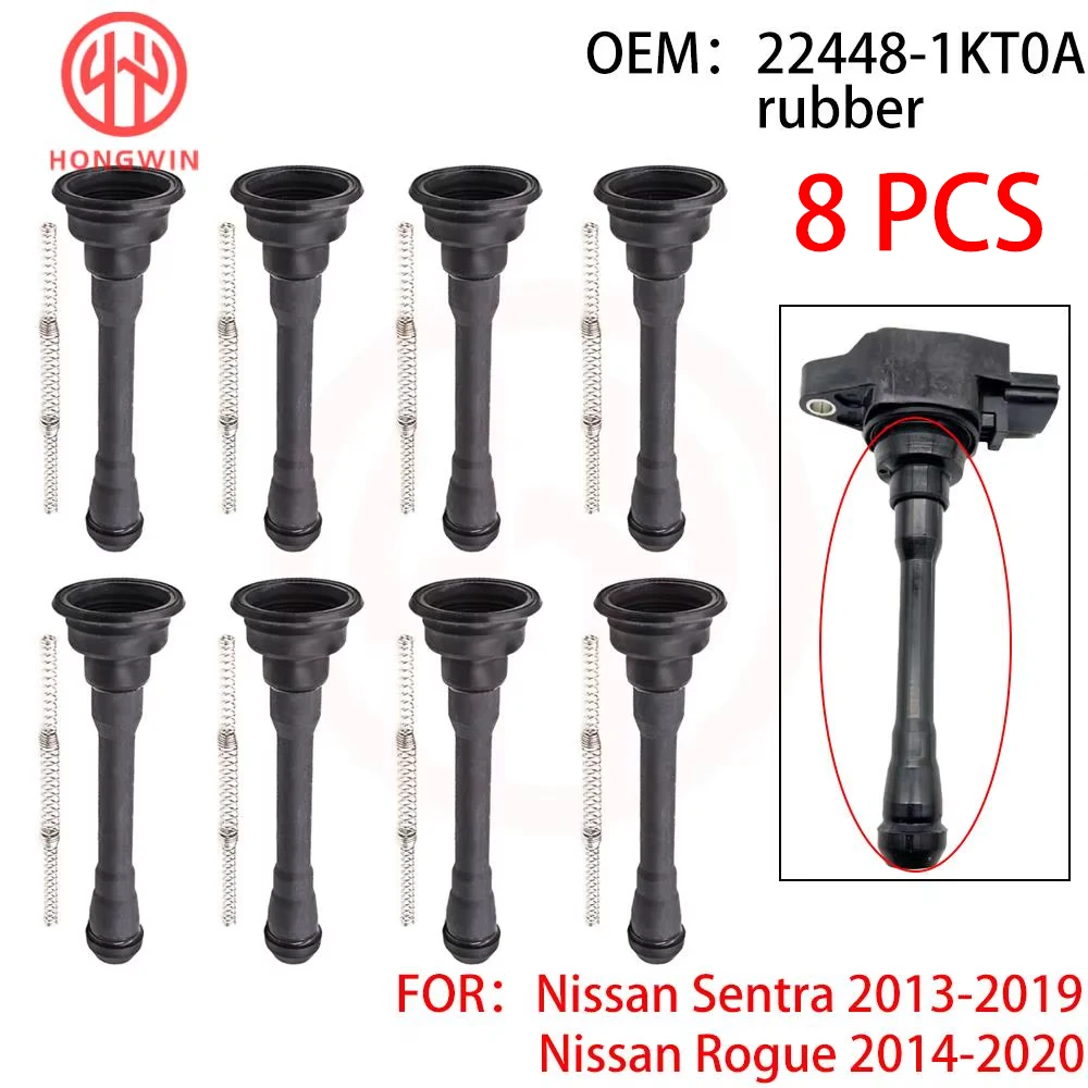 New Spark Plug Cap Ignition Coil Rubber 22448-1KT0A For INFINITI Q70 QX70 FX50 M56 QX60 Nissan Rogue Sentra Versa