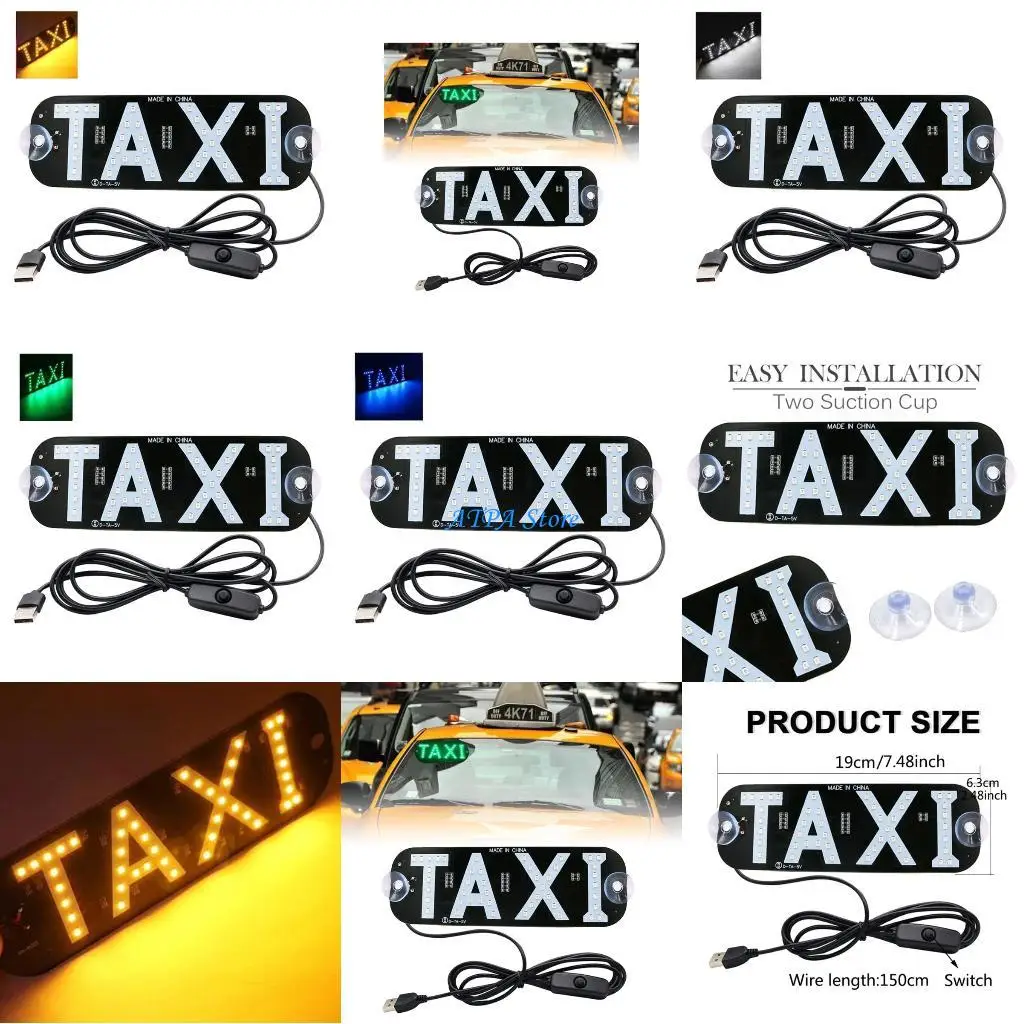 

U13c Светодиодные световые знаки для автомобиля, наклейки на бампер такси